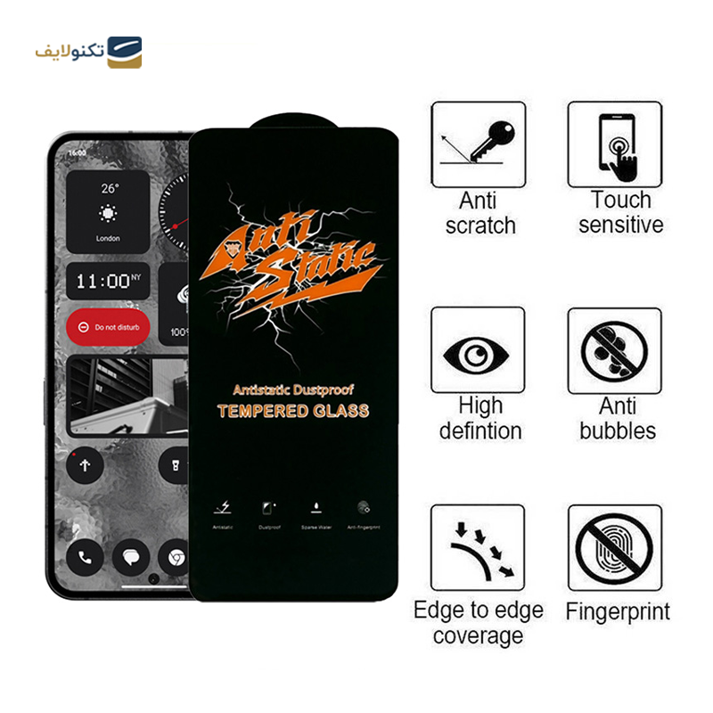 گلس گوشی ناتینگ 2 اپیکوی مدل Antistatic Dustproof - Epicoy Antistatic Dustproof Nothing Phone 2 Screen Protector