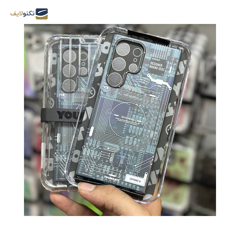 قاب گوشی سامسونگ Galaxy S23 Ultra یانگ کیت مدل Futuristic Circuit Magsafe - YOUNGKIT Futuristic Circuit Magsafe Cover For Samsung Galaxy S23 Ultra
