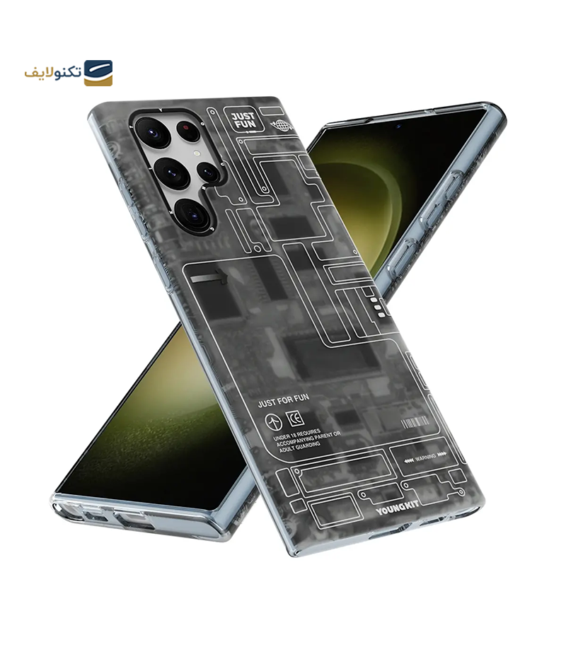 قاب گوشی سامسونگ Galaxy S23 Ultra یانگ کیت مدل Futuristic Circuit - YOUNGKIT Futuristic Circuit Cover For Samsung Galaxy S23 Ultra