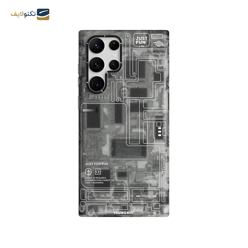 قاب گوشی سامسونگ Galaxy S23 Ultra یانگ کیت مدل Futuristic Circuit - YOUNGKIT Futuristic Circuit Cover For Samsung Galaxy S23 Ultra