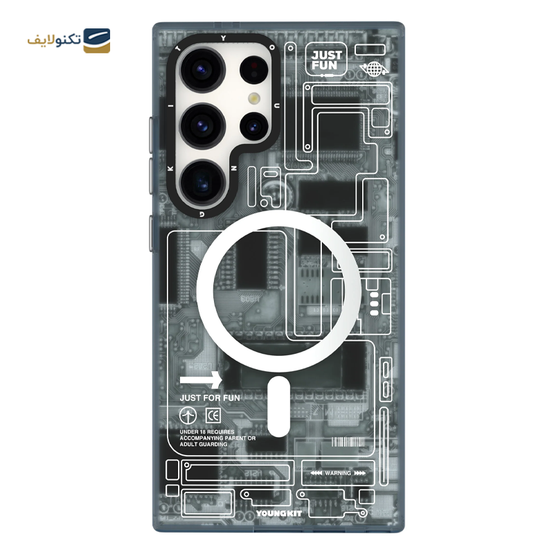 قاب گوشی سامسونگ Galaxy S24 Ultra یانگ کیت مدل Futuristic Circuit Magsafe - YOUNGKIT Futuristic Circuit Magsafe Cover For Samsung Galaxy S24 Ultra