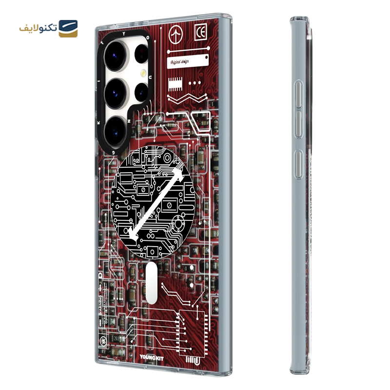 قاب گوشی سامسونگ Galaxy S24 Ultra یانگ کیت مدل Futuristic Circuit Magsafe - YOUNGKIT Futuristic Circuit Magsafe Cover For Samsung Galaxy S24 Ultra