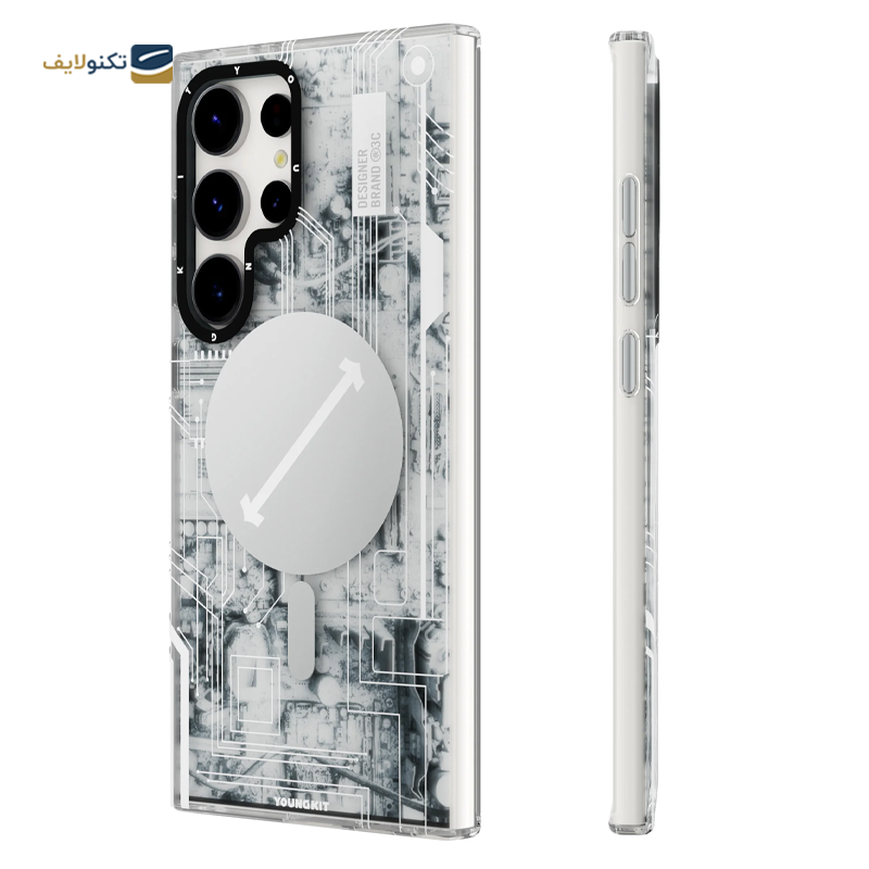 قاب گوشی سامسونگ Galaxy S24 Ultra یانگ کیت مدل Futuristic Circuit Magsafe - YOUNGKIT Futuristic Circuit Magsafe Cover For Samsung Galaxy S24 Ultra