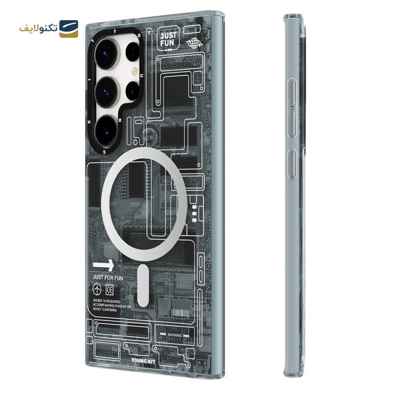 قاب گوشی سامسونگ Galaxy S24 Ultra یانگ کیت مدل Futuristic Circuit Magsafe - YOUNGKIT Futuristic Circuit Magsafe Cover For Samsung Galaxy S24 Ultra