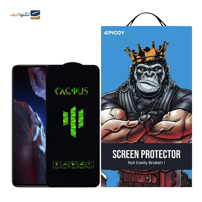 گلس گوشی پوکو F5 Pro اپیکوی مدل Cactus - Epicoy Cactus Poco F5 Pro Screen Protector