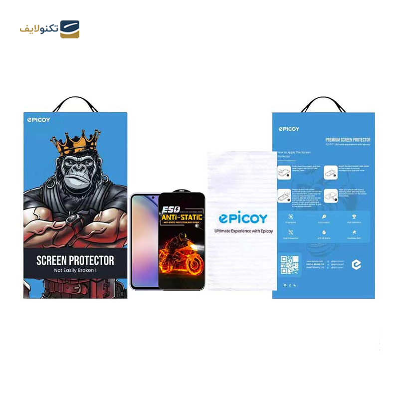 گلس گوشی سامسونگ Galaxy S23 FE - A54 اپیکوی مدل Fiery ESD - Epicoy Fiery ESD Samsung Galaxy S23 FE - A54 Screen Protector