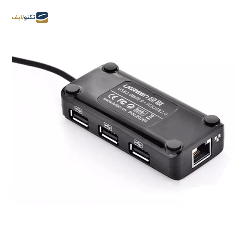 مبدل USB به Ethernet - USB یوگرین مدل 20264 - Ugreen  20264 USB Male to Ethernet - USB Female Adapter