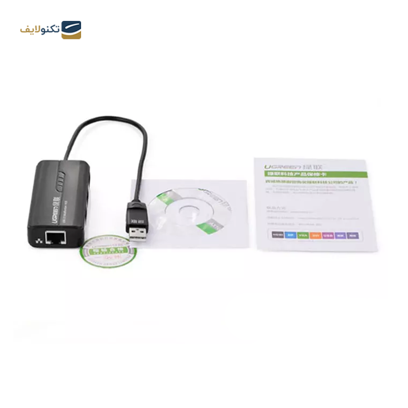 مبدل USB به Ethernet - USB یوگرین مدل 20264 - Ugreen  20264 USB Male to Ethernet - USB Female Adapter