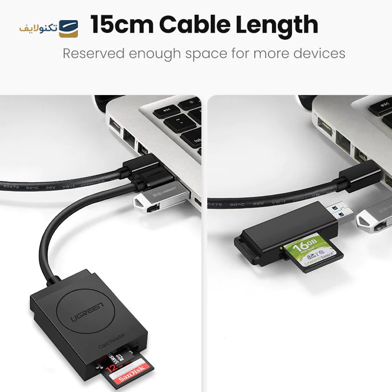 کارت خوان یوگرین مدل 20250 - Ugreen 20250 SD/TF Card Reader