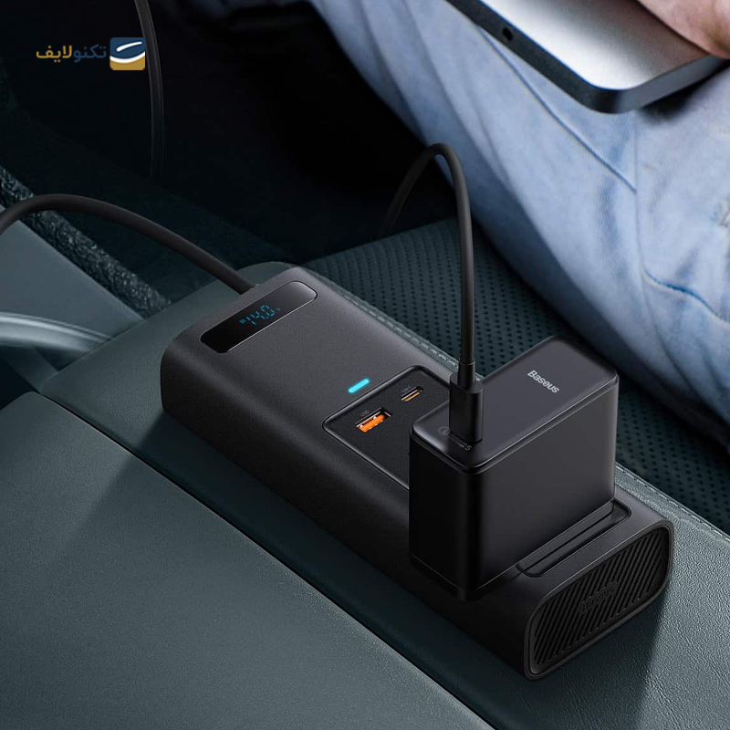 شارژر فندکی باسئوس مدل Power Inverter CRNBQ-A توان 150 وات - Baseus Power Inverter CRNBQ-A Car Charger 150W