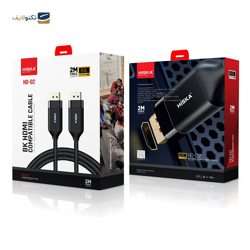 کابل HDMI هیسکا مدل HD-02 طول 2 متر - Hiska HD-02 HDMI Cable 2m