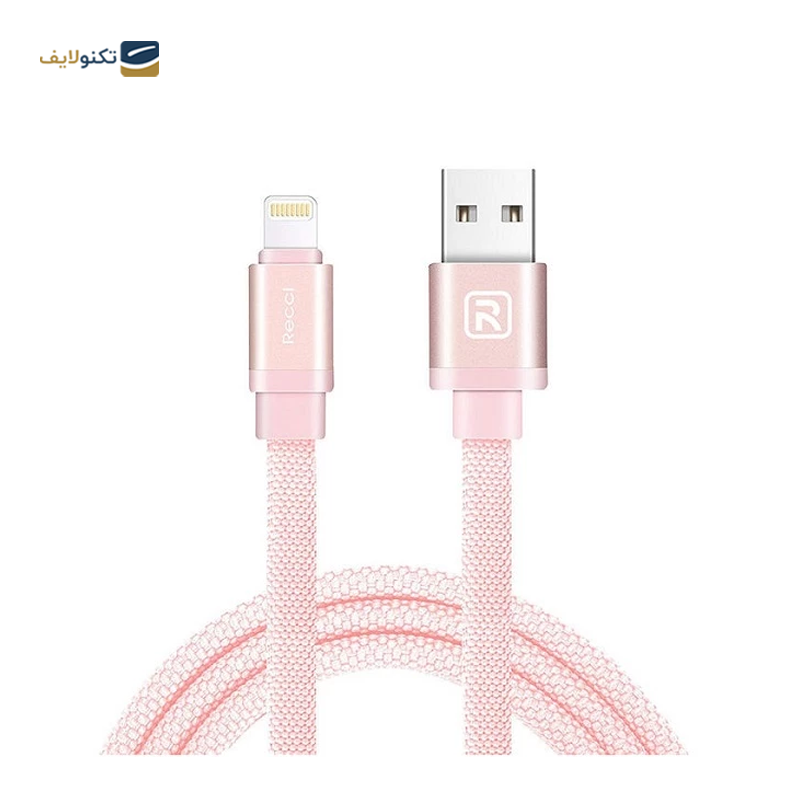 کابل لایتنینگ رسی مدل Canvas طول 1 متر - Recci Canvas USB to Lightning Cable 1m