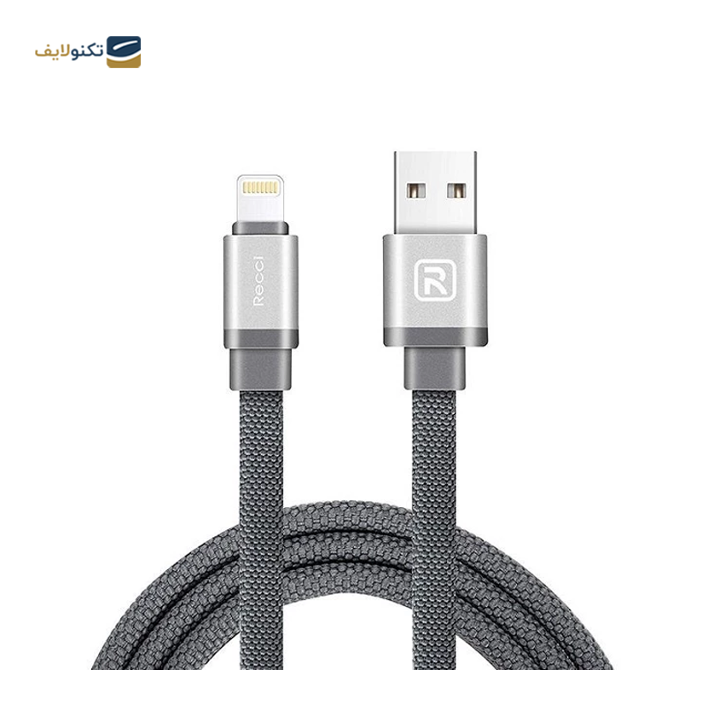 کابل لایتنینگ رسی مدل Canvas طول 1 متر - Recci Canvas USB to Lightning Cable 1m