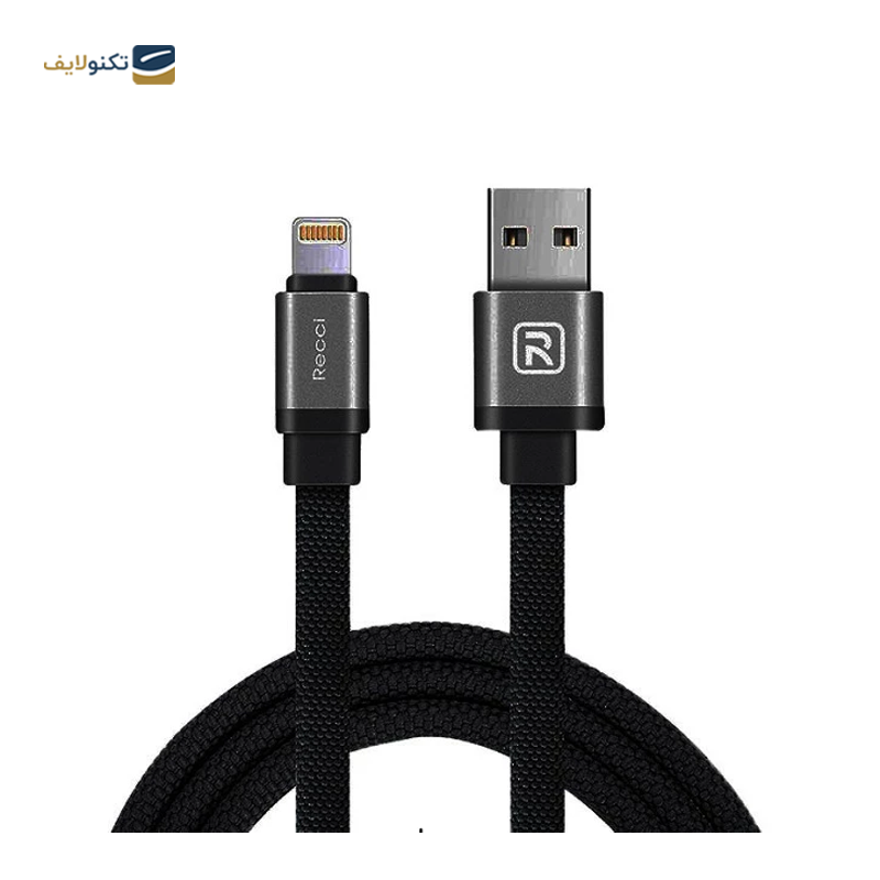 کابل لایتنینگ رسی مدل Canvas طول 1 متر - Recci Canvas USB to Lightning Cable 1m