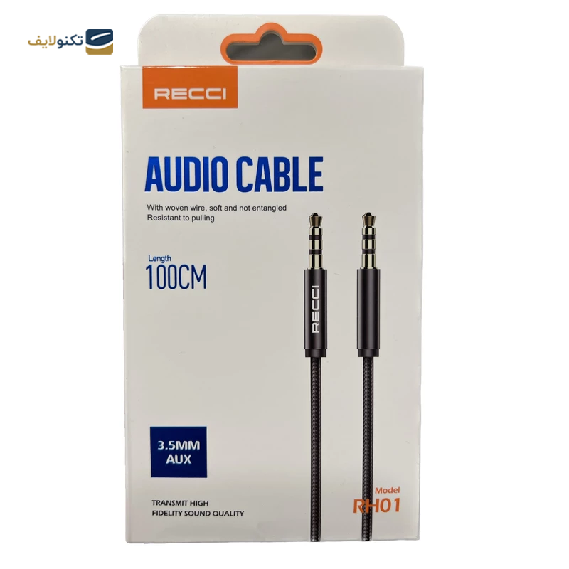 کابل AUX رسی مدل RHO1 طول 1 متر - Recci RHO1 AUX to AUX Cable 1m