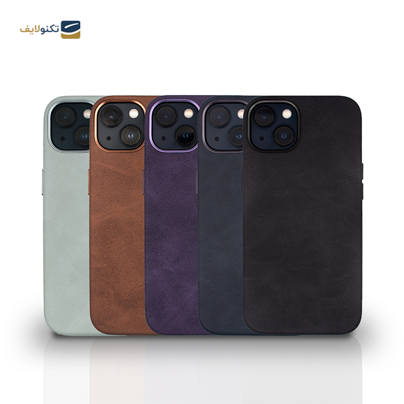 قاب گوشی اپل iPhone 13 مک کوی مدل Enormous چرمی مگ‌ سیف دار - MacCoy Leather MagSafe Enormous Cover For iPhone 13