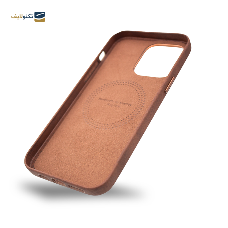قاب گوشی اپل iPhone 13 Pro Max مک کوی مدل Enormous چرمی مگ‌ سیف دار - MacCoy Leather MagSafe Enormous Cover For iPhone 13 Pro Max