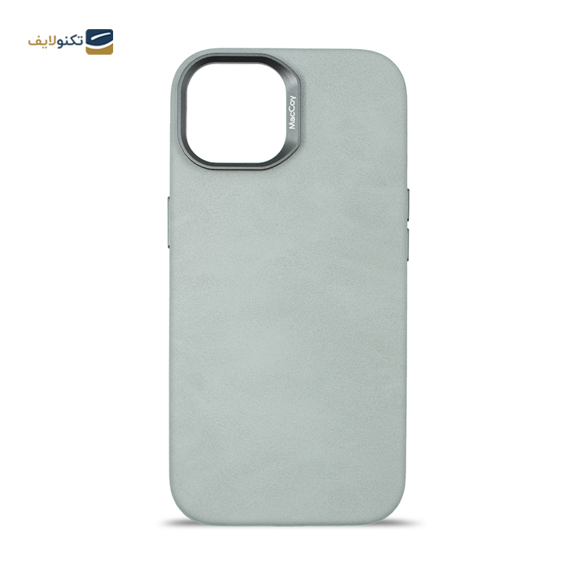 قاب گوشی اپل iPhone 14 مک کوی مدل Enormous چرمی مگ‌ سیف دار - MacCoy Leather MagSafe Enormous Cover For iPhone 14