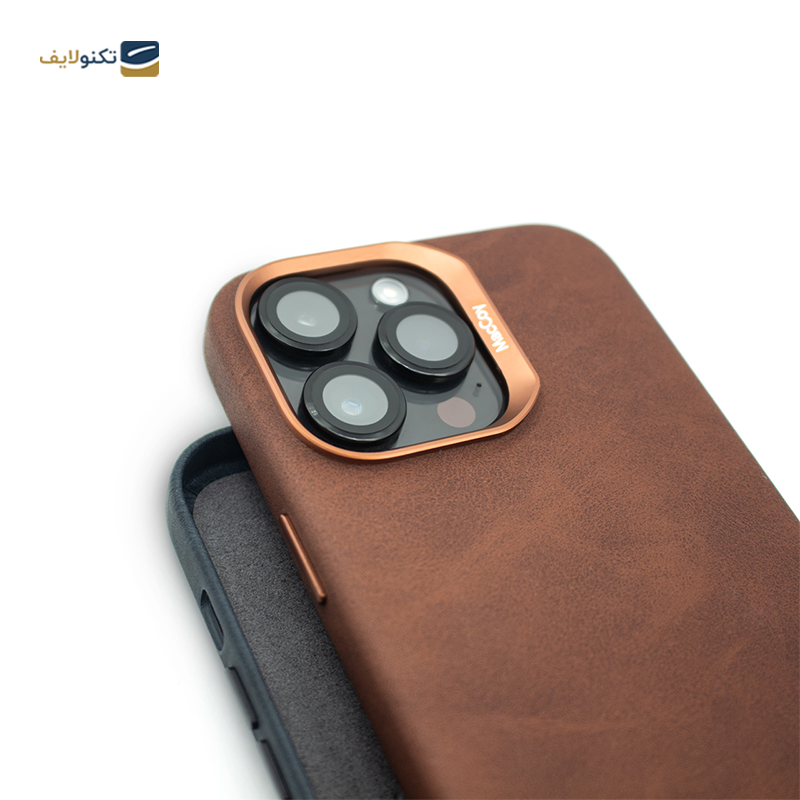 قاب گوشی اپل iPhone 14 Pro Max مک کوی مدل Enormous چرمی مگ‌ سیف دار - MacCoy Leather MagSafe Enormous Cover For iPhone 14 Pro Max