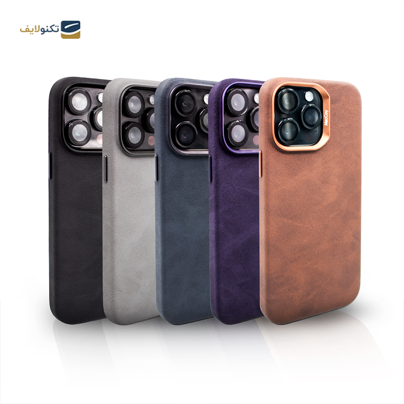 قاب گوشی اپل iPhone 14 Pro Max مک کوی مدل Enormous چرمی مگ‌ سیف دار - MacCoy Leather MagSafe Enormous Cover For iPhone 14 Pro Max
