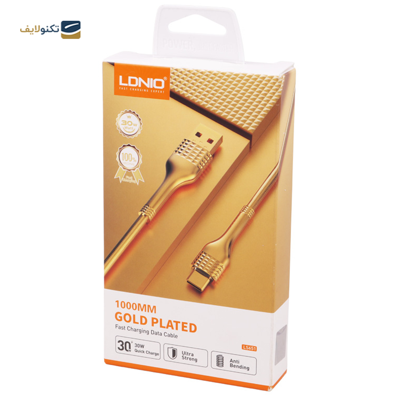 کابل لایتنینگ الدینو مدل LS651 طول 1 متر - LDNIO LS651 USB To Lightning Cable 1M