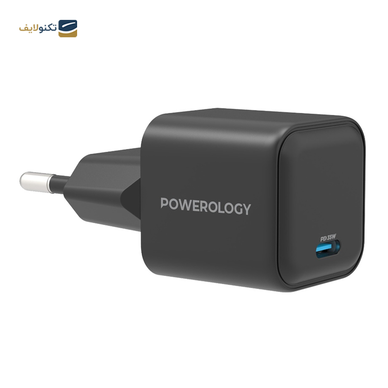 شارژر دیواری پاورولوجی مدل Ultra-Quick GaN P35WSPCEU توان 35 وات - Powerology Ultra-Quick GaN P35WSPCEU 35w Wall Charger