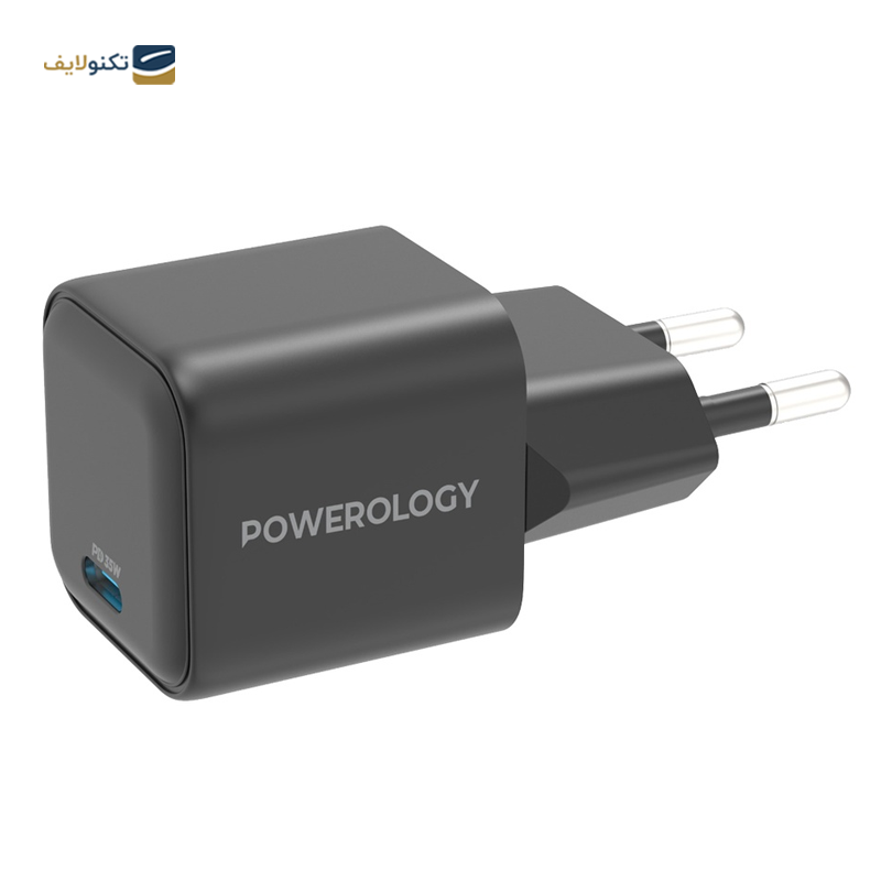 شارژر دیواری پاورولوجی مدل Ultra-Quick GaN P35WSPCEU توان 35 وات - Powerology Ultra-Quick GaN P35WSPCEU 35w Wall Charger