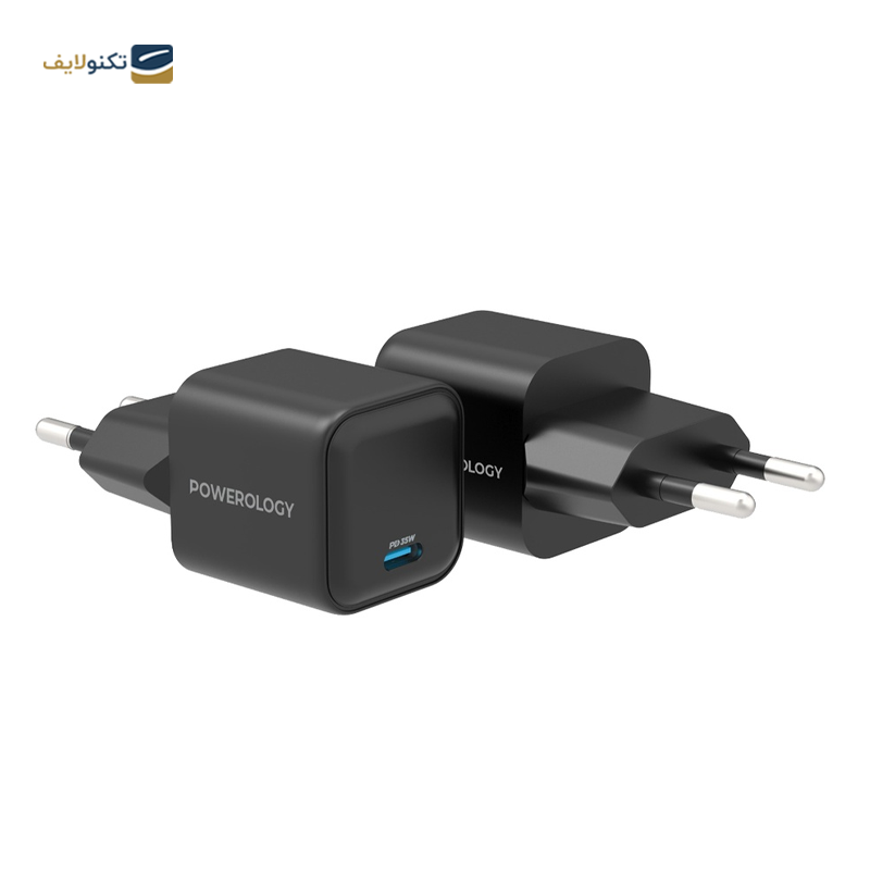 شارژر دیواری پاورولوجی مدل Ultra-Quick GaN P35WSPCEU توان 35 وات - Powerology Ultra-Quick GaN P35WSPCEU 35w Wall Charger