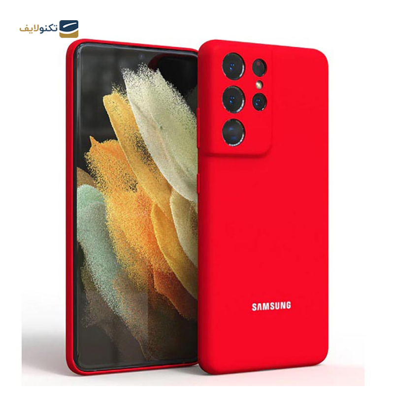 کاور سیلیکونی محافظ لنزدار مناسب برای گوشی موبایل سامسونگ Galaxy S21 Ultra - Silicone Case For Samsung Galaxy S21 ultra
