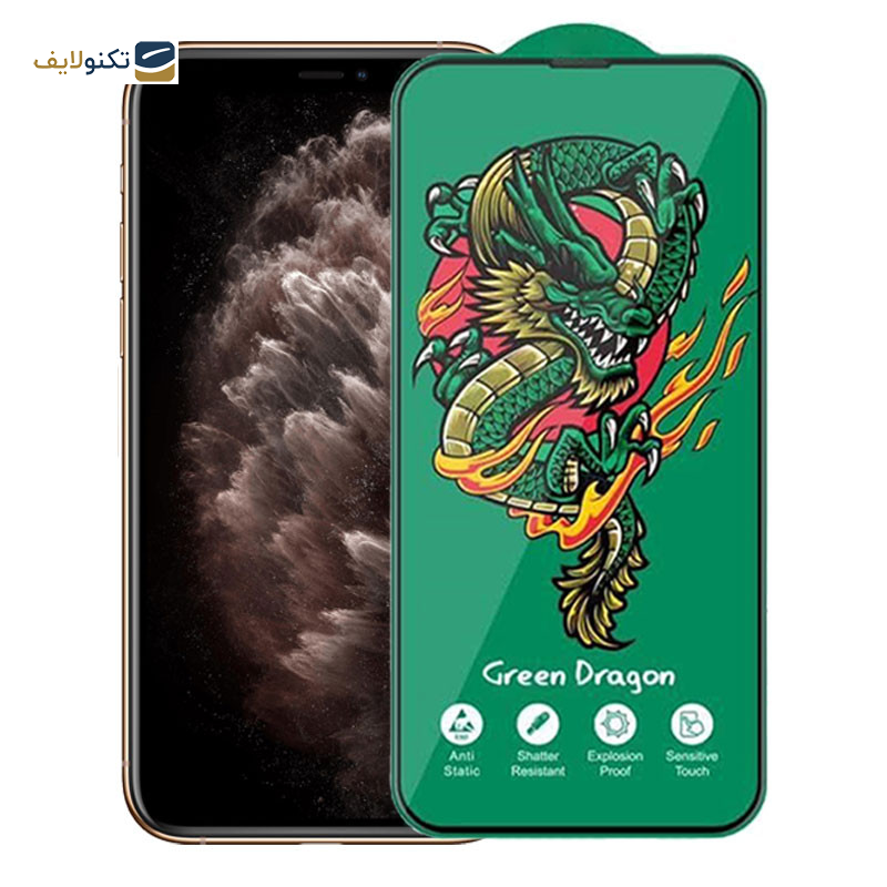 محافظ صفحه نمایش اپیکوی مدل Green Dragon ExplosionProof مناسب برای گوشی موبایل اپل iPhone 11 Pro/ XS/ X - Epicoy Green Dragon ExplosionProof Glass Screen Protector For Apple iPhone 11 Pro/ XS/ X