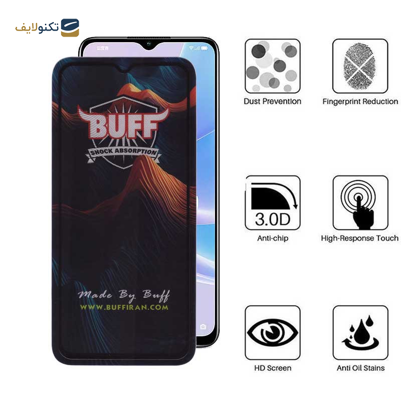 محافظ صفحه نمایش بوف مدل Mountain-G مناسب برای گوشی موبایل اوپو A57 5G/4G / A57s / A38 / A18 / A17 / A17K / A2x 5G - Buff Mountain-G Glass Screen Protector For Oppo A57 5G/4G / A57s / A38 / A18 / A17 / A17K / A2x 5G