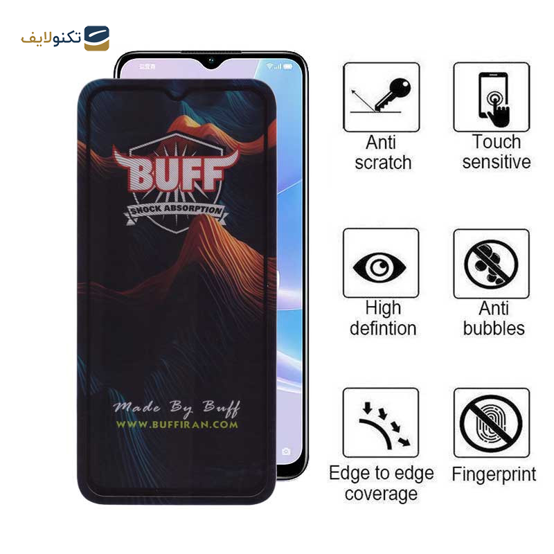 محافظ صفحه نمایش بوف مدل Mountain-G مناسب برای گوشی موبایل اوپو A78 / A77s / A77 4G/5G / A59 / A58 5G China / K10 5G - Buff Mountain-G Glass Screen Protector For Oppo A78 / A77s / A77 4G/5G / A59 / A58 5G China / K10 5G