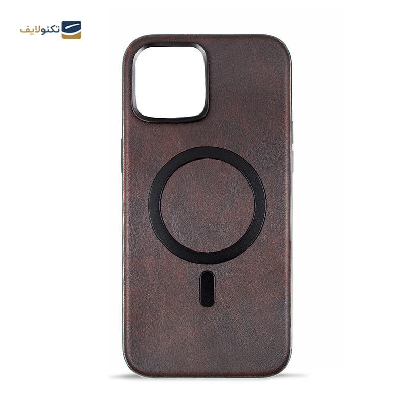قاب گوشی اپل iPhone 12 Pro Max مک کوی مدل Military چرمی مگ‌ سیف دار - MacCoy Leather MagSafe Military Cover For Apple iPhone 12 Pro Max
