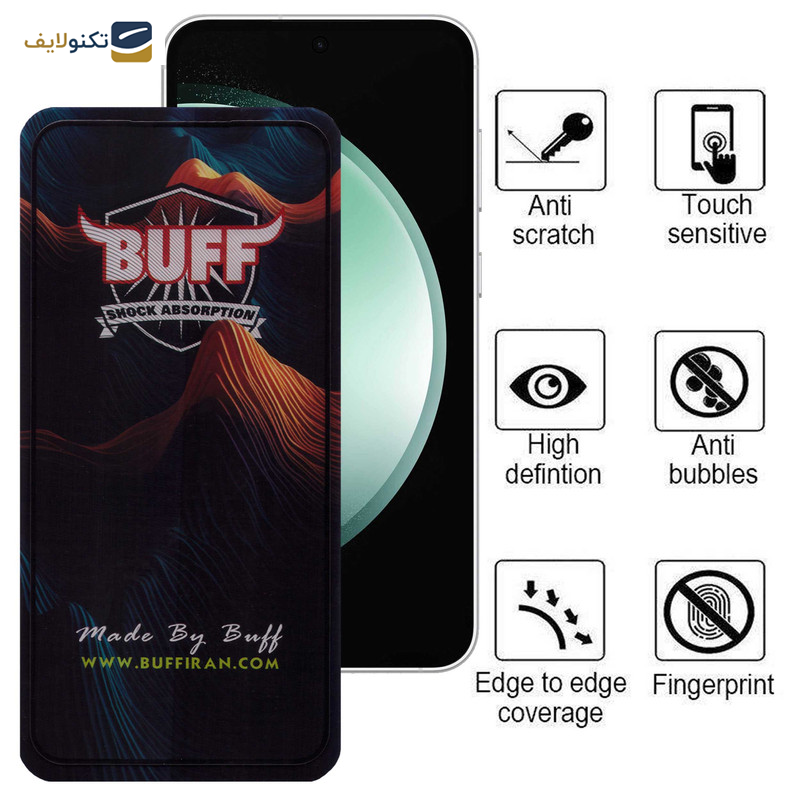 محافظ صفحه نمایش بوف مدل Mountain مناسب برای گوشی موبایل سامسونگ Galaxy S23 FE / A54 - Buff 5D Mountain Glass Screen Protector For Samsung Galaxy S23 FE / A54