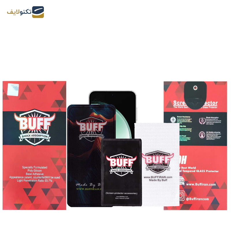 محافظ صفحه نمایش بوف مدل Mountain مناسب برای گوشی موبایل سامسونگ Galaxy S23 FE / A54 - Buff 5D Mountain Glass Screen Protector For Samsung Galaxy S23 FE / A54