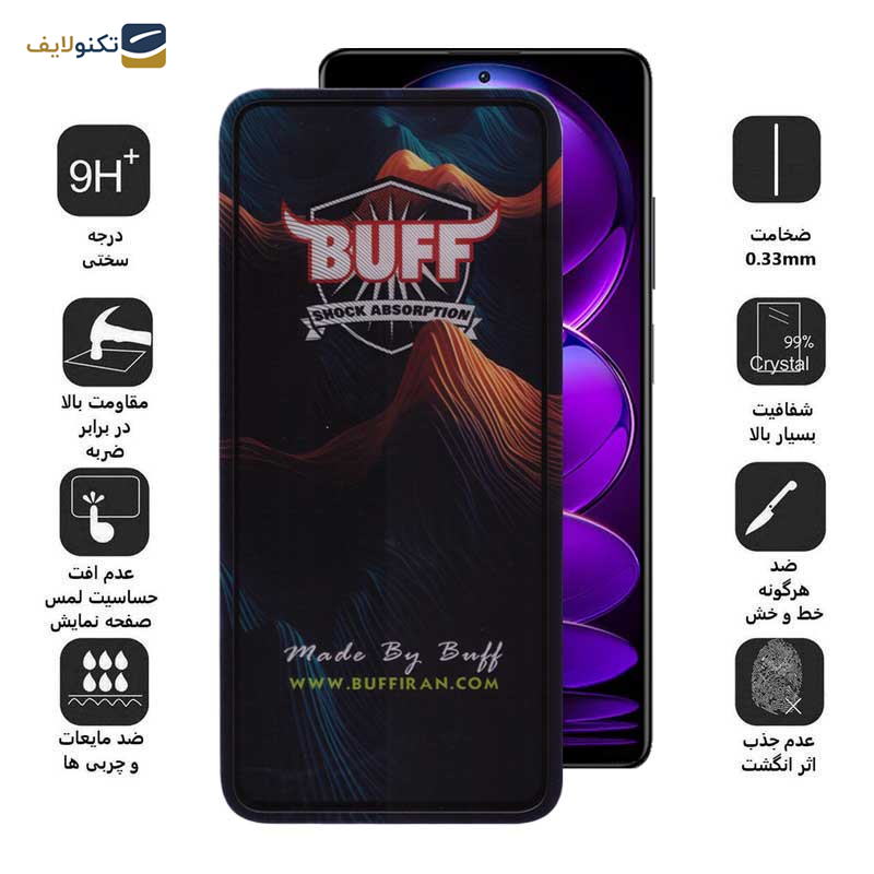 محافظ صفحه نمایش بوف مدل Mountain مناسب برای گوشی موبایل شیائومی Redmi Note 12 Explorer/Note 12 Discovery/Note 12 Pro Speed/Note 12R Pro/Note 12 Turbo - Buff Mountain Glass Screen Protector For Xiaomi Redmi Note 12 Pro Plus/Note 12 Pro 4G/5G/Note 12 4G/Note 12 5G/Note 12 China