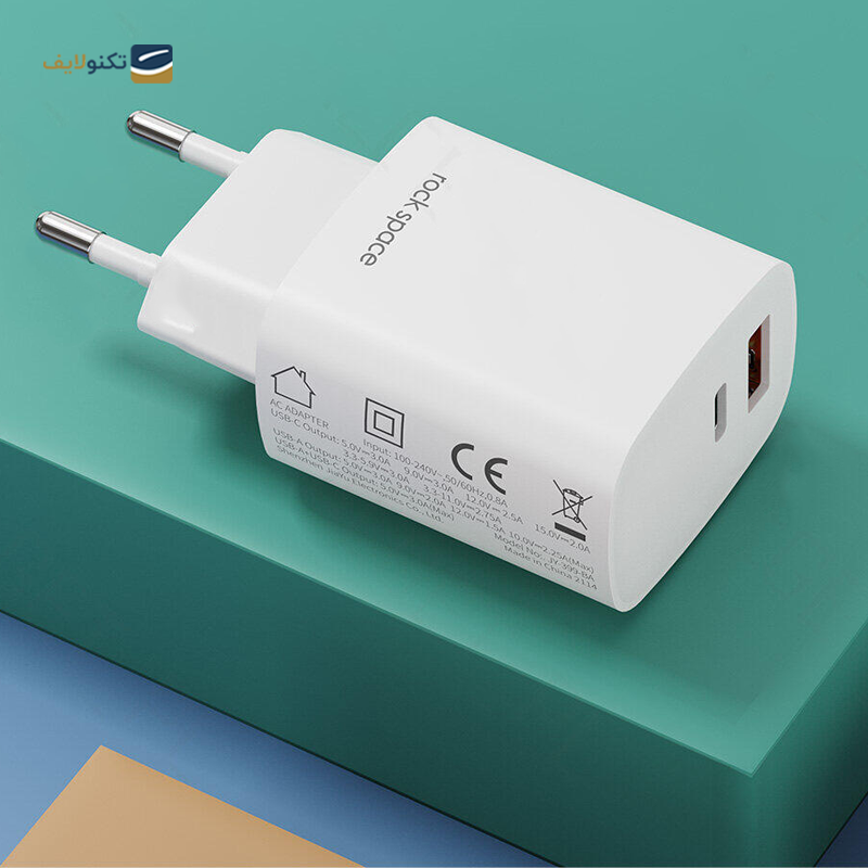 شارژر دیواری راک اسپیس مدل T51 توان 30 وات - Rock Space T51 30 watts wall charger