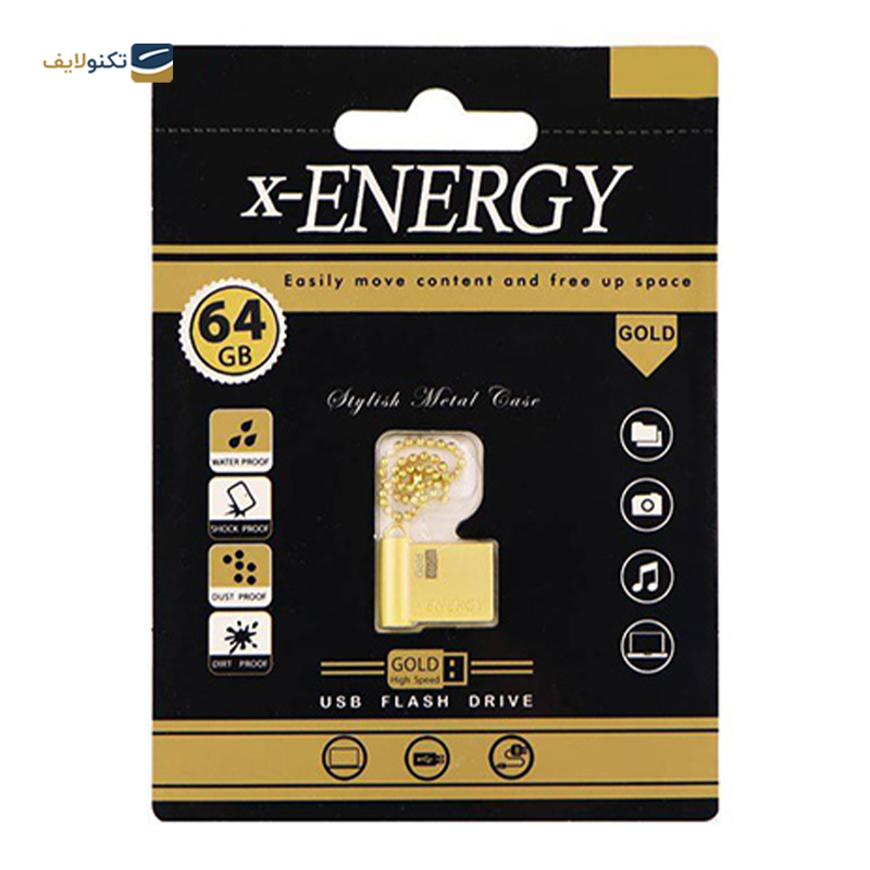 فلش مموری ایکس انرژی مدل Gold ظرفیت 64 گیگابایت - X-Energy Gold Flash Memory - 64GB