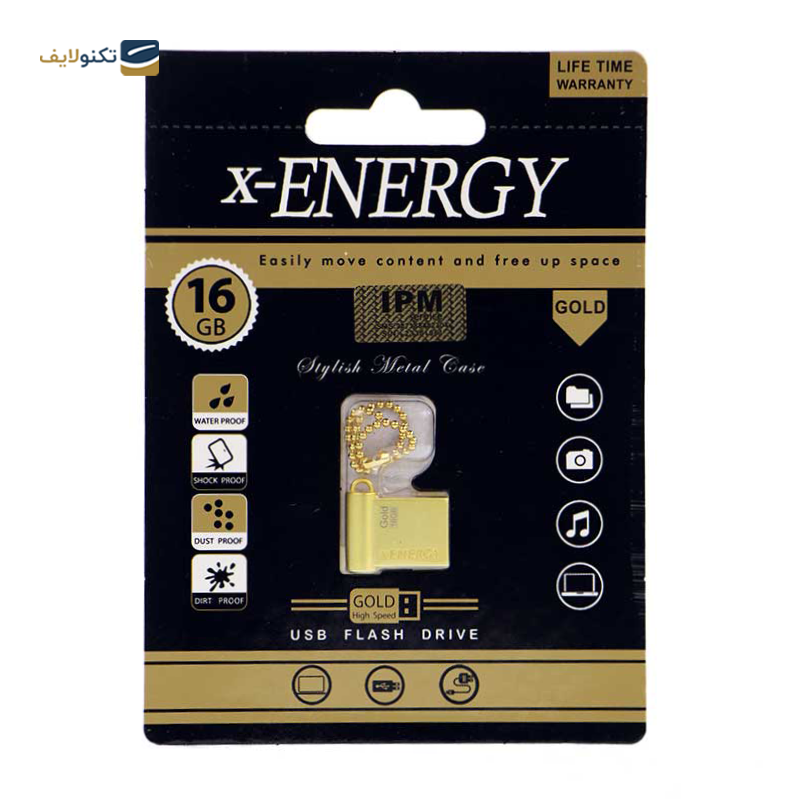 فلش مموری ایکس انرژی مدل Gold ظرفیت 16 گیگابایت - X-Energy Gold Flash Memory - 16GB