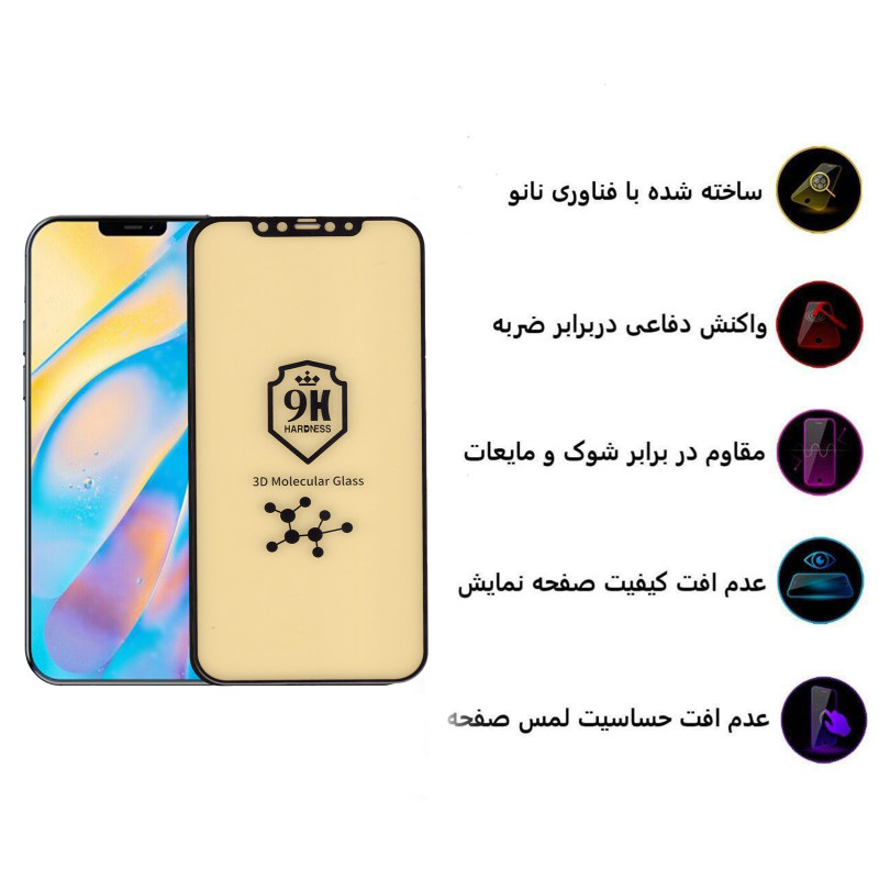 گلس گوشی اپل آیفون 12 مینی بوف 5D مدل Cry - Buff Cry iPhone 12 Mini 5D Screen Protector