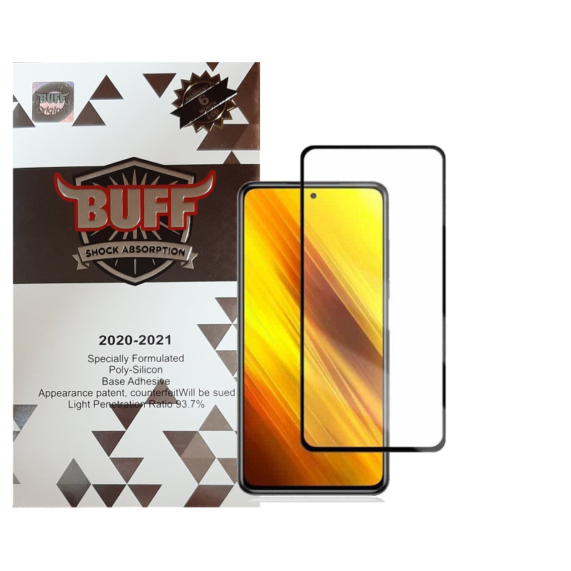 گلس گوشی شیائومی Poco X3 بوف 5D مدل F33 - Buff F33 Poco X3 5D Screen Protector