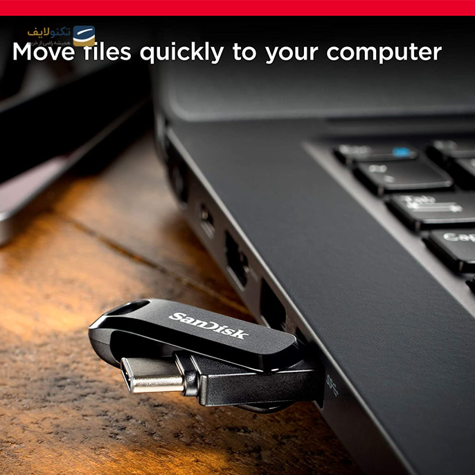  فلش مموری سن دیسک مدل Ultra Dual Drive GO USB Type-C ظرفیت 32 گیگابایت -  فلش مموری سن دیسک مدل Ultra Dual Drive GO USB Type-C ظرفیت 32 گیگابایت