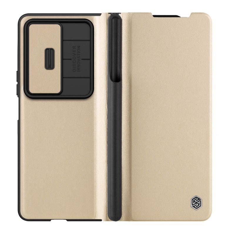 کیف کلاسوری گوشی سامسونگ Galaxy Z Fold4 نیلکین مدل QIN Leather - Nillkin QIN Leather Cover For Galaxy Z Fold 4