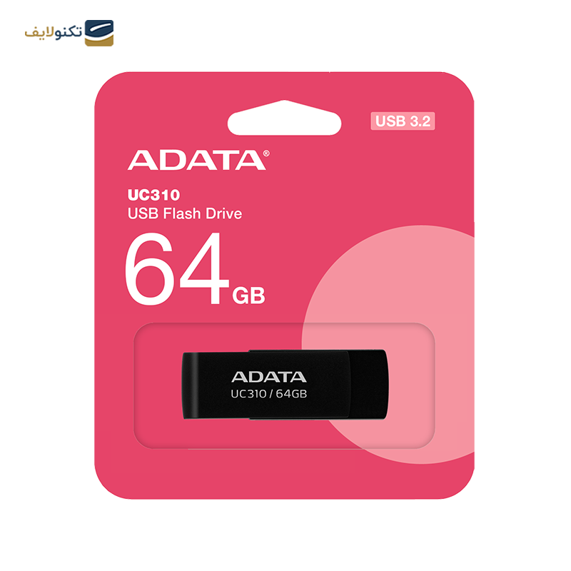 فلش مموری ای دیتا مدل UC310 USB 3.2 ظرفیت 64 گیگابایت - ADATA UC310 USB 3.2 Flash Memory - 64GB