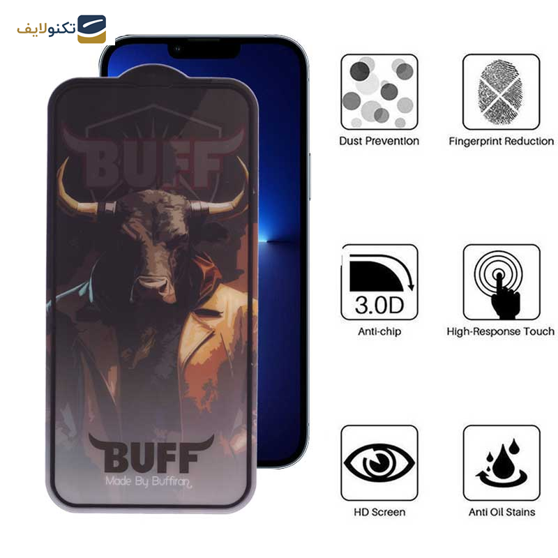 محافظ صفحه نمایش بوف مدل Crystal Pro-G مناسب برای گوشی موبایل اپل iPhone 13 Pro Max - Buff Crystal Pro-G Glass Screen Protector For Apple iPhone 13 Pro Max