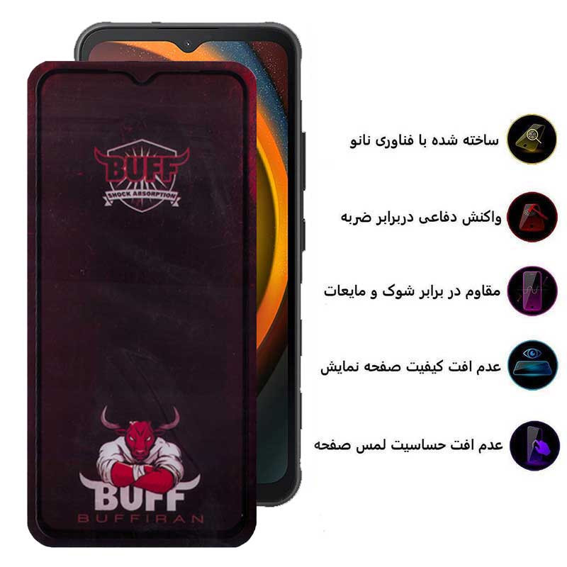 محافظ صفحه نمایش بوف مدل Muscle-Bull مناسب برای گوشی موبایل سامسونگ Galaxy Xcover7/ A14 4G/5G - Buff Muscle-Bull Glass Screen Protector For Samsung Galaxy Xcover7 / A14 4G/5G