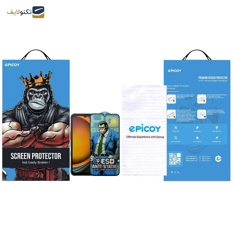 محافظ صفحه نمایش اپیکوی مدل  Gorilla ESD مناسب برای گوشی موبایل سامسونگ Galaxy A14 4G/5G /Xcover7 - Epicoy Gorilla ESD Glass Screen Protector For Samsung Galaxy A14 4G/5G /Xcover7