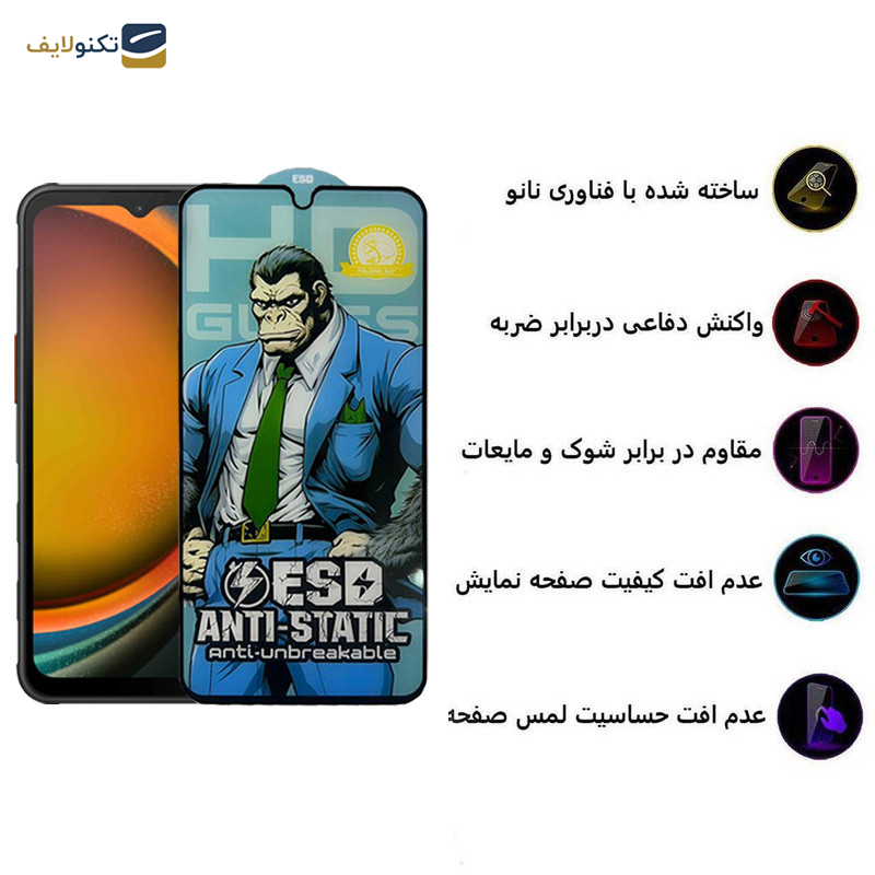محافظ صفحه نمایش اپیکوی مدل  Gorilla ESD مناسب برای گوشی موبایل سامسونگ Galaxy A14 4G/5G /Xcover7 - Epicoy Gorilla ESD Glass Screen Protector For Samsung Galaxy A14 4G/5G /Xcover7