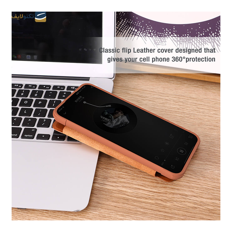 کاور گوشی سامسونگ Galaxy A55 نیلکین مدل Qin Pro Series Leather case - Nillkin Qin Pro Series Leather case for Samsung Galaxy A55