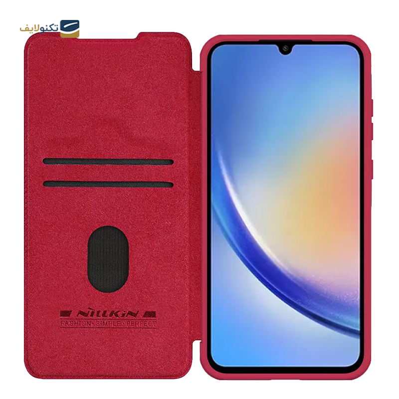 کاور گوشی سامسونگ Galaxy A55 نیلکین مدل Qin Pro Series Leather case - Nillkin Qin Pro Series Leather case for Samsung Galaxy A55